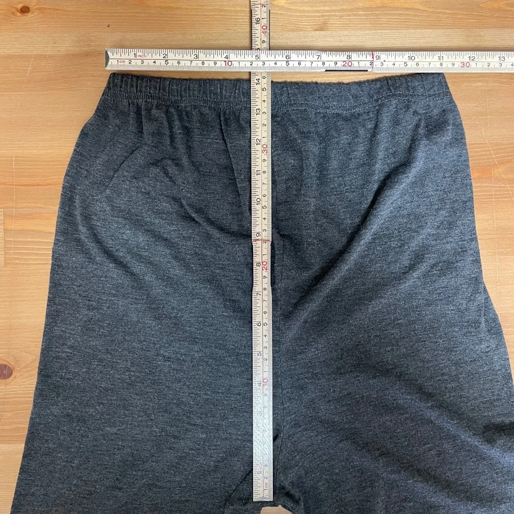 Boohoo Wmn Charcoal Grey Heathered Jersey Maternity Lounge Capri Pants Elastic 6